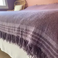 Manta Rustica Artesanal 230x240cm Hilado Fino Estilo Country