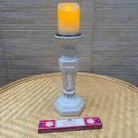 Candelabro Vidrio Porta Vela Importado Oriente 38 Cm Unicos