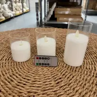 Juego 3 Velas Led C Movimiento Control Remoto Pushkar Tienda