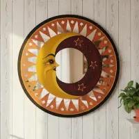 Espejo Importado De Indonesia 40 Cm Venecitas Artesanal 