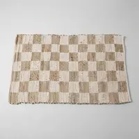 Alfombra Yute Artesanal Importada De India Pushkar Tienda 150 M 90 M Beige