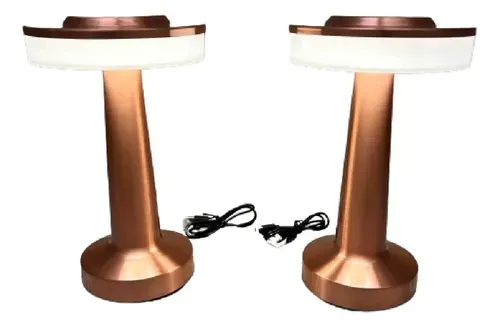 Set X2 Lámparas Fanales Led Touch Inalámbricas 20 Cm Import. Varios