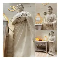 Buda Protector Gigante 140 Cm En Resina Apto Exterior Jardin Blanco