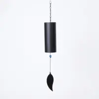 Llamador De Ángeles Negro Campana De Viento Minimalista Zen Negro