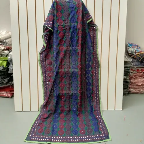 Dupatta Gasa Bordada A Mano De India. 2.20 X 0,90 Mts Hindu