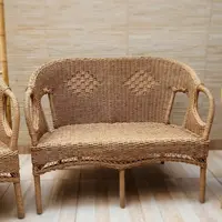 Sillón Doble Artesanal En Fibras Naturales Apto Galeria Deco