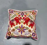 Fundas De Almohadón Bordado Hindu Decoración De India Modelo 7