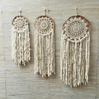 Set X 3 Atrapasueños Importado Indonesia Diseño Crochet