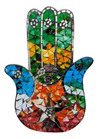Cuadro Decorativo Mano Fátima Venecitas De Indonesia Grande Mix