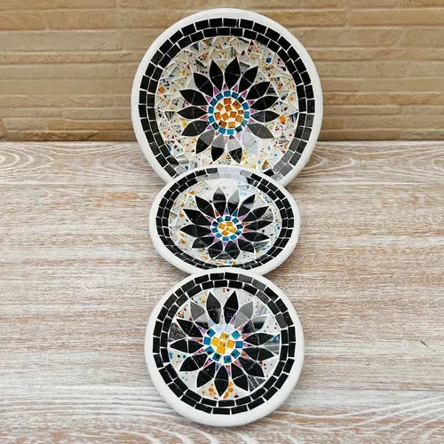 Set 3 Centros De Mesa En Venecitas Importados Platos Hondos