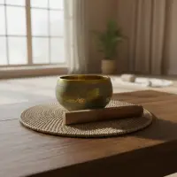 Cuenco Importado Himalaya Fundición Aluminio Con Baqueta