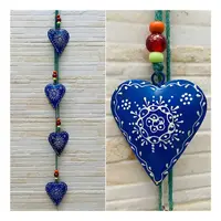 Movil Tira 4 Corazones Importados India Metal Pintado