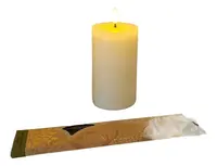 Vela Led De Parafina 13cm Llama Movimiento Importada A Pila