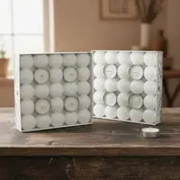 Velas Blancas De Noche  X 50 Unidades Con Latita - Portavela