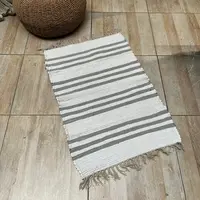 Alfombra Importada India Algodón Costado Pie Cama Baño Deco