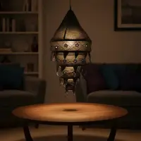 Lampara Pantalla De India De 4 Pisos En Tela Importada Hindu