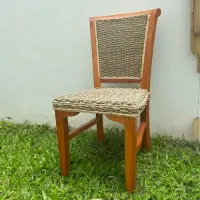 Silla Ratan-seagrass-madera De Oriente Living Galeria Import No Marrón Marrón Claro