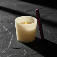 Velon Vela Led De 15 X 15 Cm A Pila Con Movimiento Importado Marfil Vela Led