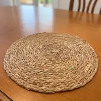 Plato De Sitio 40cm Yute Nral. Individual Importado Vietnam  Marrón Claro