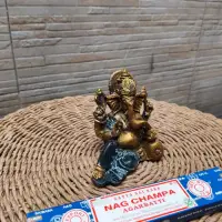 Estatuilla Resina Ganesha Reposando Traída D India Importado