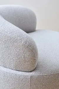 Silla Sillon Redondo Base Giratoria 360o Decoracion Pushkar Blanco