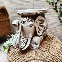 Mesa De Elefante Ap Exterior Artesanal Resina Pushkar Tienda Blanco