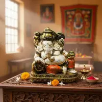 Diosa Ganesha Recostada 25cm Estatuilla Importada Indonesia 