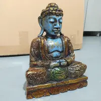 Buda En Madera Teca  Mudra Vitarka  Traido De Indonesia 25cm Marrón