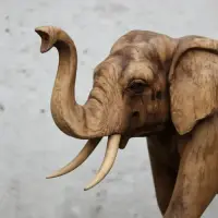 Elefante De Madera Teka Maciza Importado Indonesia Unico