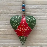 Móvil Decorativo Hindú De Metal `pintado Artesanal Importado