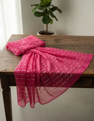 Dupatta Gasa De India. 2.10 X 0,90 Mts Importado Artesanal