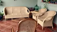 Set Artesanal X 5 Sillones ( 4 Simples + 1 Triple ) Pushkar Marrón