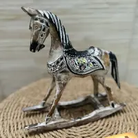Estatuilla Madera Caballo Oriente Importado Indonesia Marrón Claro