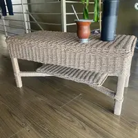 Mesa Arrimo Apoyo Ratona Fibra Natural 2 Pisos Kraft-madera Marrón