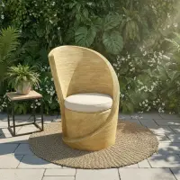 Sillón Maria Artesanal Resina Natural 100% Únicos Pushkar Modelo 1