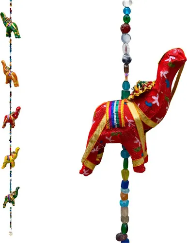 Movil Decorativo Tira De 5 Elefantes De India Deco Hindu