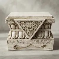 Base Para Estatuilla Resina Apto Exterior Ideal Jardín Blanco