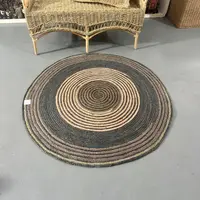 Alfombra Reversible Yute Natural Importada Pushkar Tienda 1.2 M Modelo 4