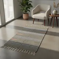 Alfombra 60x90 Cm Hindu Felpudo Recibidor Costado O Pie Cama