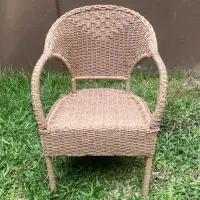 Sillón Artesanal Fibra Natural Y Caña Apto Galería Silla  Natural / Madera Clara Tejido Trenzado