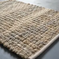Alfombra Yute Artesanal Importada De India Pushkar Tienda 1.5 M 90 Cm Modelo 1