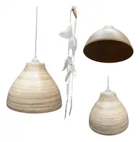 Lampara Artesanal Techo En Bambu Import Indonesia Colgante Bambú