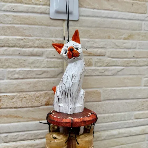 Llamador De Angel Importado Indonesia En Caña De Bamboo Zen