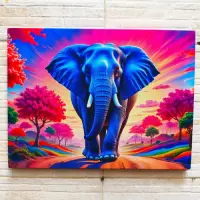 Cuadro De Tela Pintado Artesanal 40x30 Cm  Pushkar Tienda