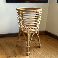 Maceta Pushkar Tienda Redonda 55 Cm Bamboo Importado Rattan Marrón Claro Bamboo Y Rattan