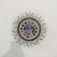 Espejos Importados Indonesia 30 Cm Sol Y Luna Con Madera Zen