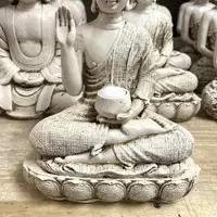 Estatua Buda Jardin  Porta Vela Apto Exterior Pushkar Tienda Blanco