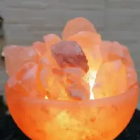 Cuenco De Sal Del Himalaya Energetica Importada Decorativa Rosa Claro
