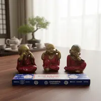 Estatuillas Resina X 3 Buda Bebe Sentidos-sabios Importadas Modelo 1